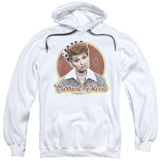 I Love Lucy Current Mood Mens Hoodie White