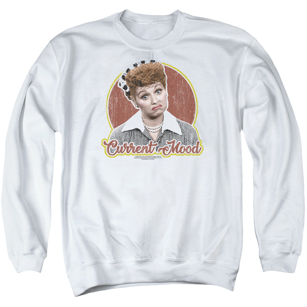 I Love Lucy Current Mood Mens Crewneck Sweatshirt White