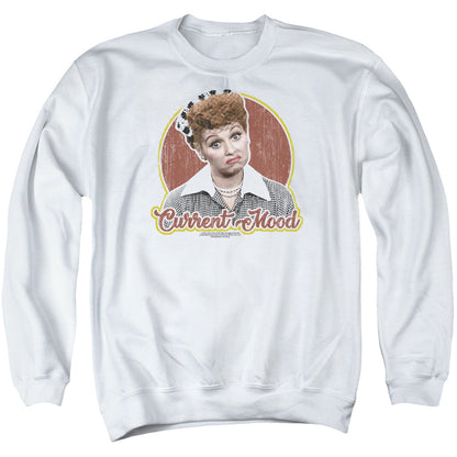I Love Lucy Current Mood Mens Crewneck Sweatshirt White
