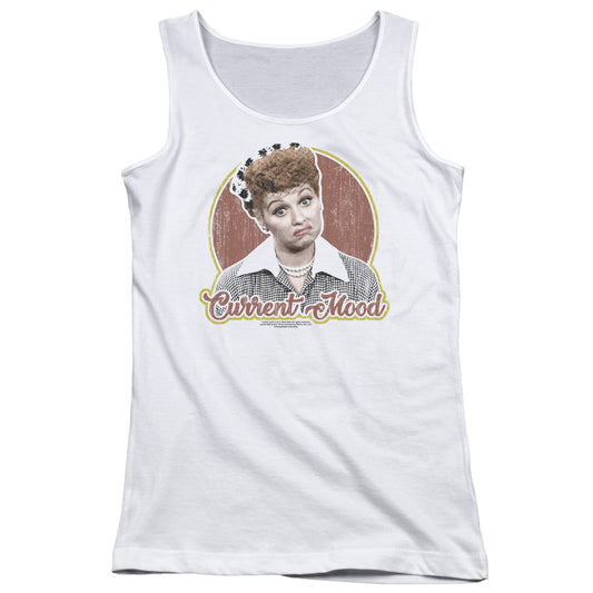 I Love Lucy Current Mood Womens Tank Top Shirt White