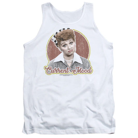 I Love Lucy Current Mood Mens Tank Top Shirt White