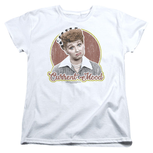 I Love Lucy Current Mood S S Women's Tee White