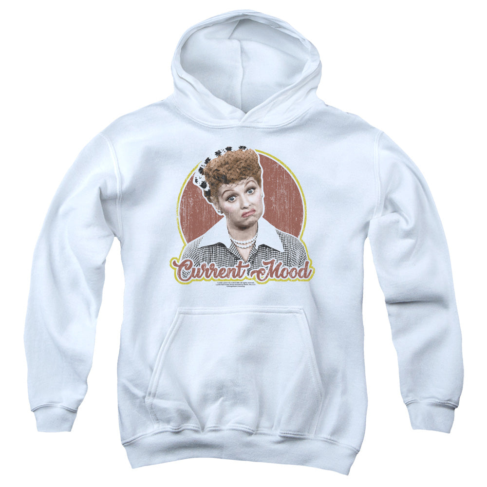 I Love Lucy Current Mood Kids Youth Hoodie White
