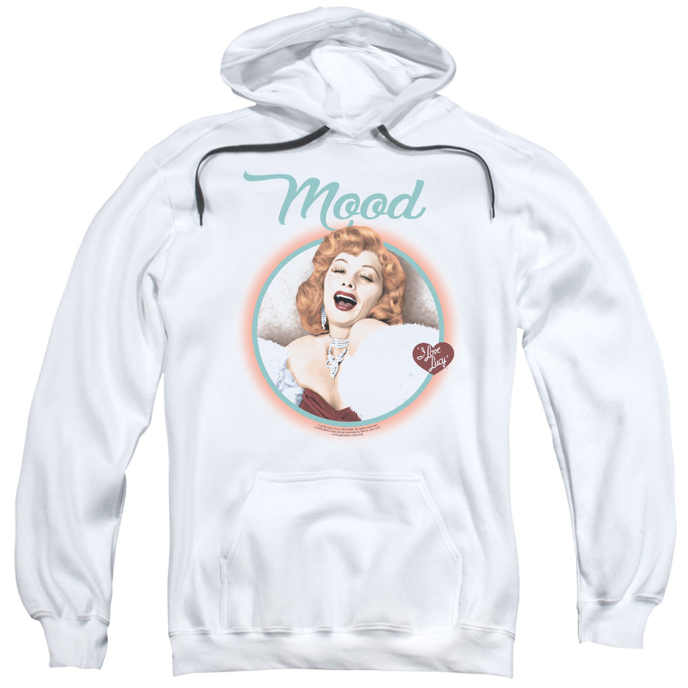 I Love Lucy Mood Mens Hoodie White