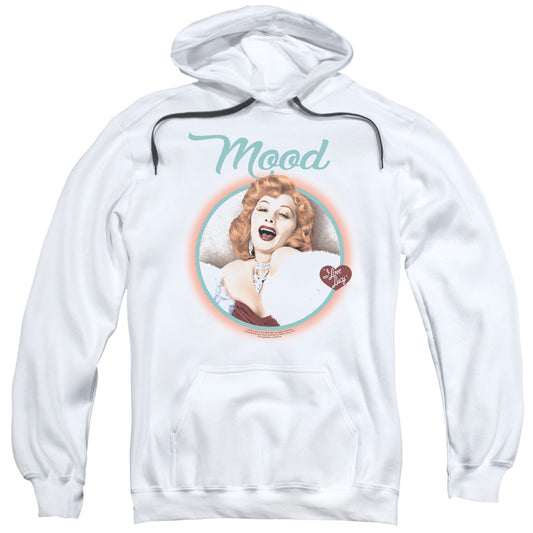 I Love Lucy Mood Mens Hoodie White