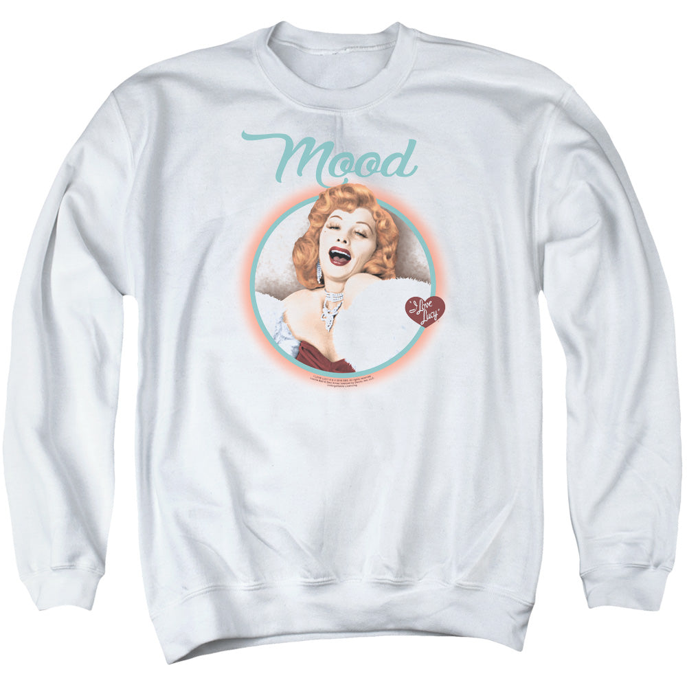 I Love Lucy Mood Mens Crewneck Sweatshirt White