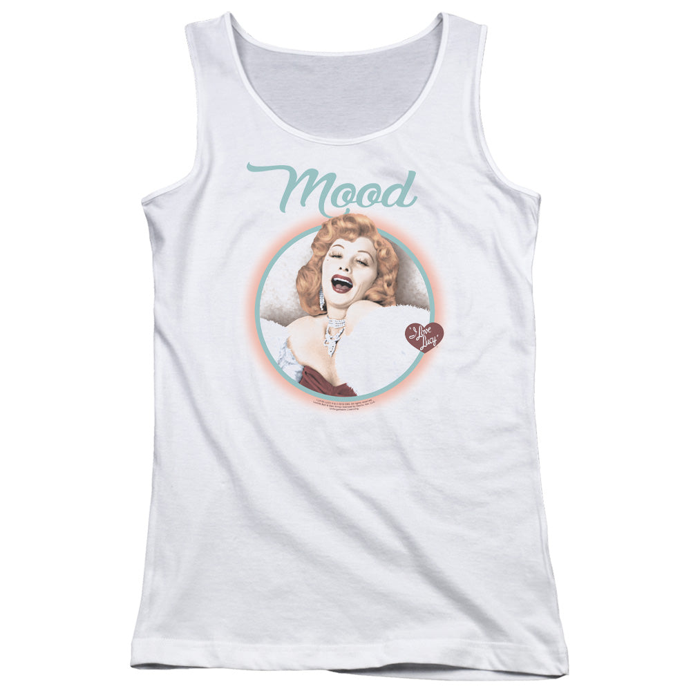 I Love Lucy Mood Womens Tank Top Shirt White