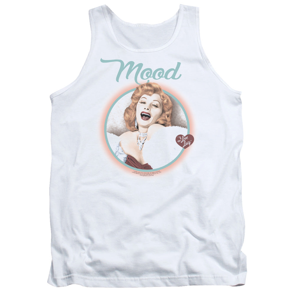 I Love Lucy Mood Mens Tank Top Shirt White