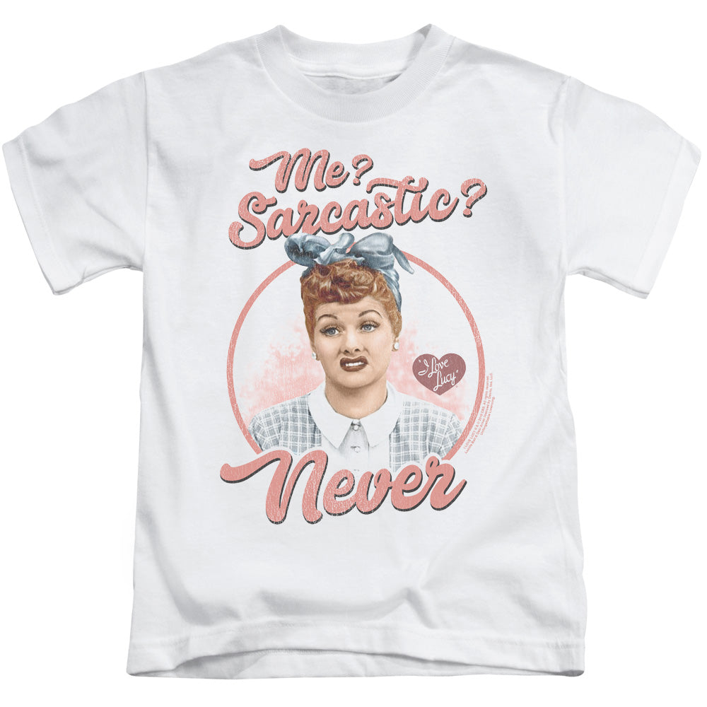I Love Lucy Sarcastic Juvenile Kids Youth T Shirt White
