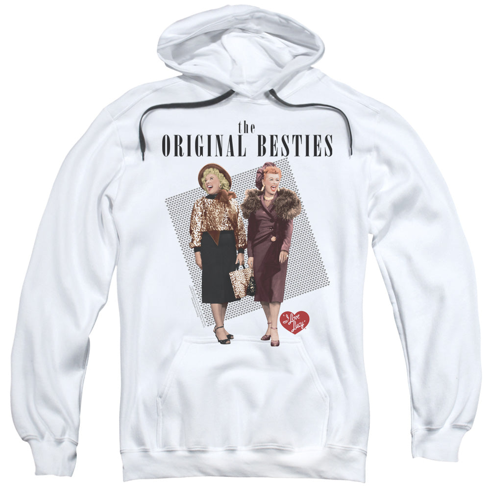 I Love Lucy Original Bestie Mens Hoodie White