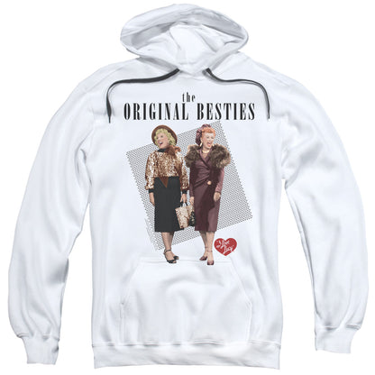 I Love Lucy Original Bestie Mens Hoodie White
