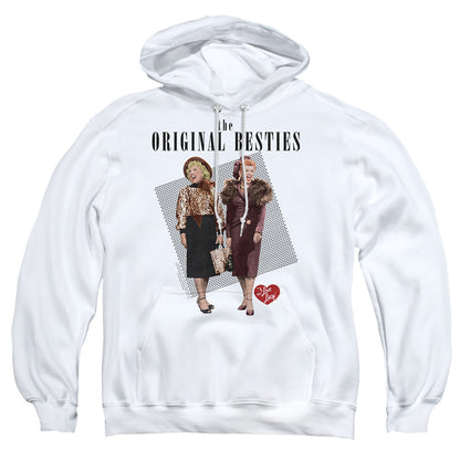 I Love Lucy Original Bestie Mens Hoodie White Officially Licensed