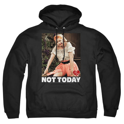 I Love Lucy Not Today Mens Hoodie Black Officially Licensed