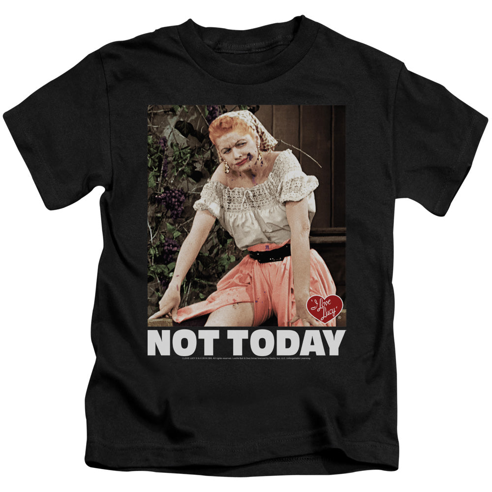 I Love Lucy Not Today Juvenile Kids Youth T Shirt Black