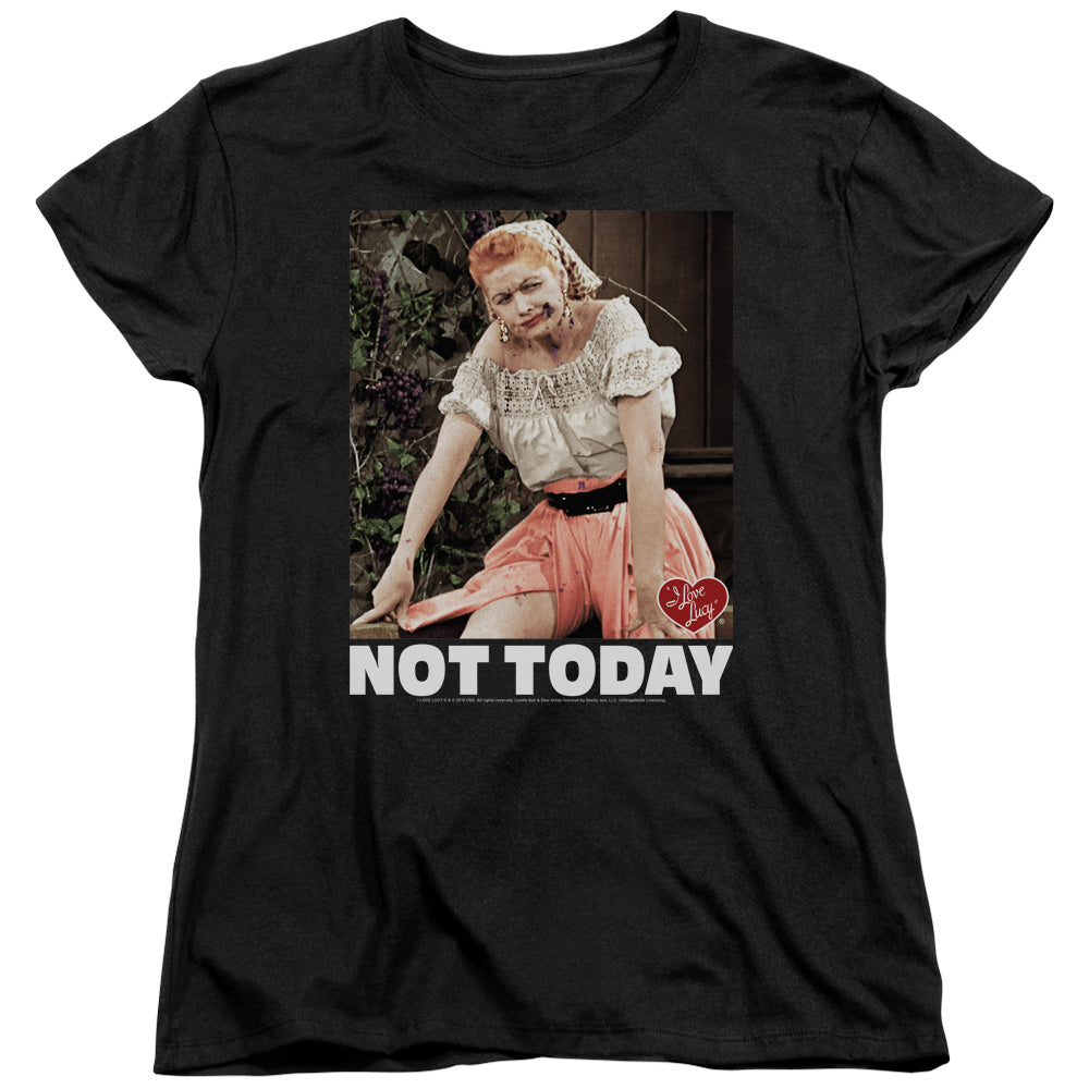 I Love Lucy Not Today S S Women's Tee Black