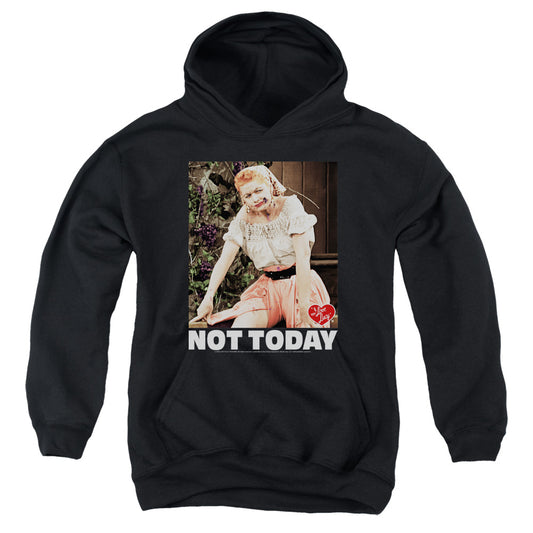 I Love Lucy Not Today Kids Youth Hoodie Black
