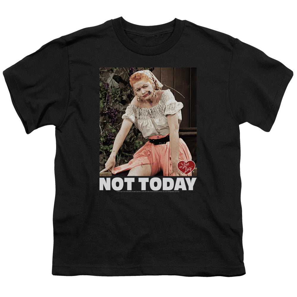 I Love Lucy Not Today Kids Youth T Shirt Black