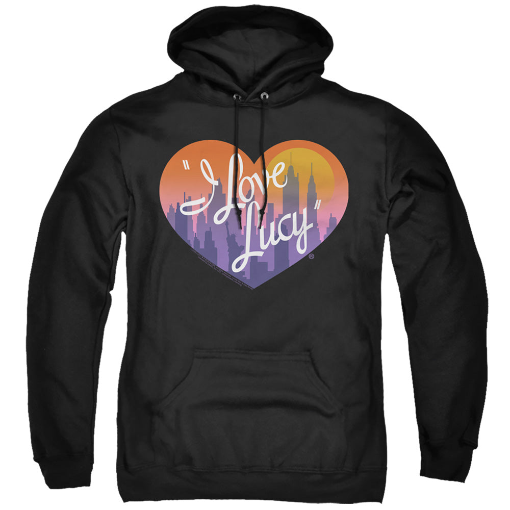 I Love Lucy Heart of the City Mens Hoodie Black
