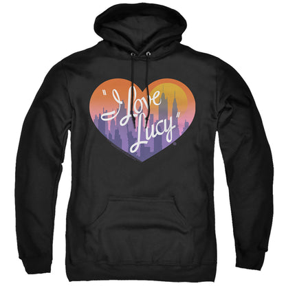 I Love Lucy Heart of the City Mens Hoodie Black