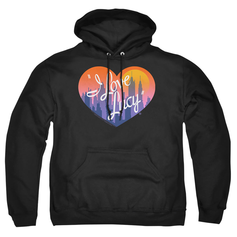 I Love Lucy Heart Of The City Mens Hoodie Black Officially Licensed