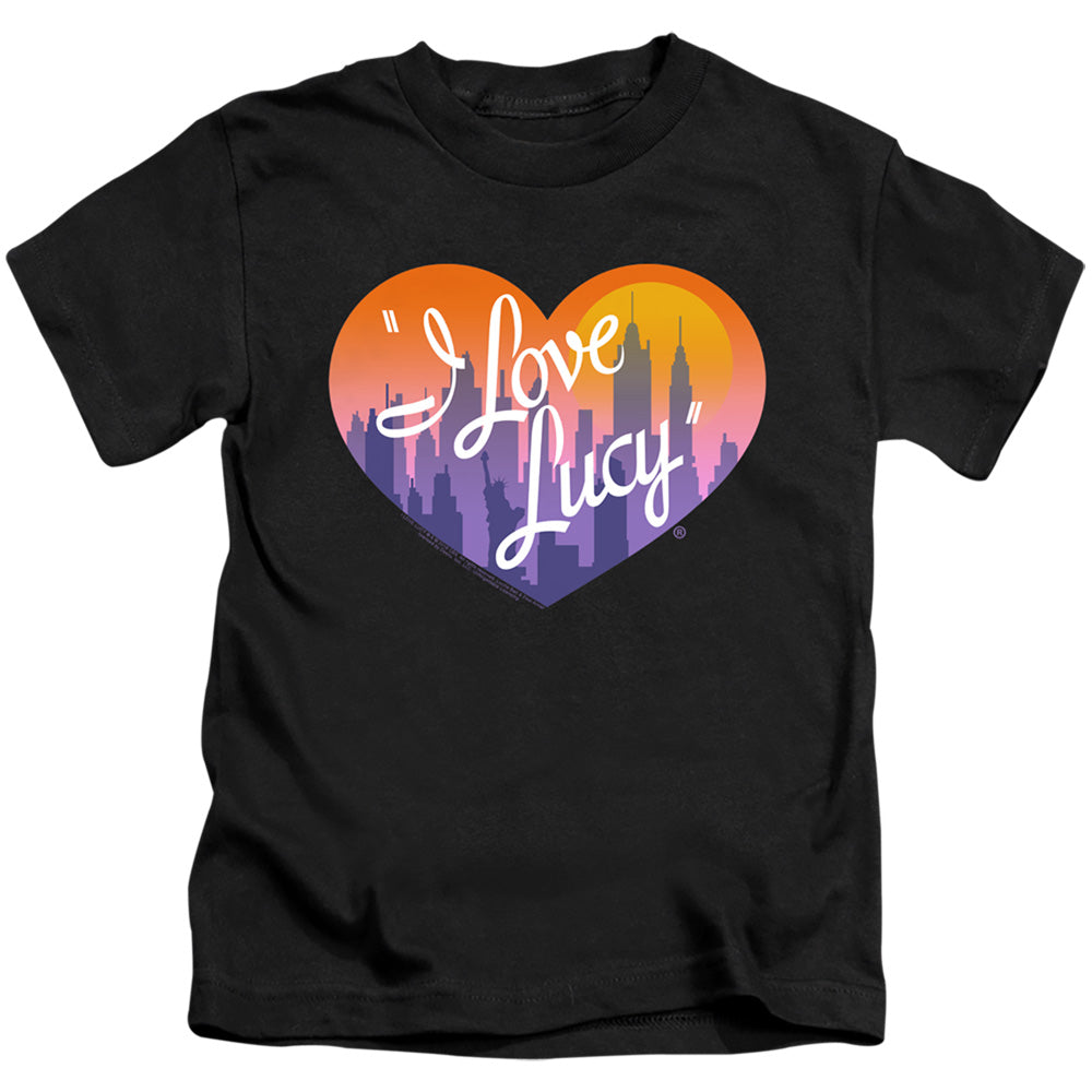 I Love Lucy Heart of the City Juvenile Kids Youth T Shirt Black