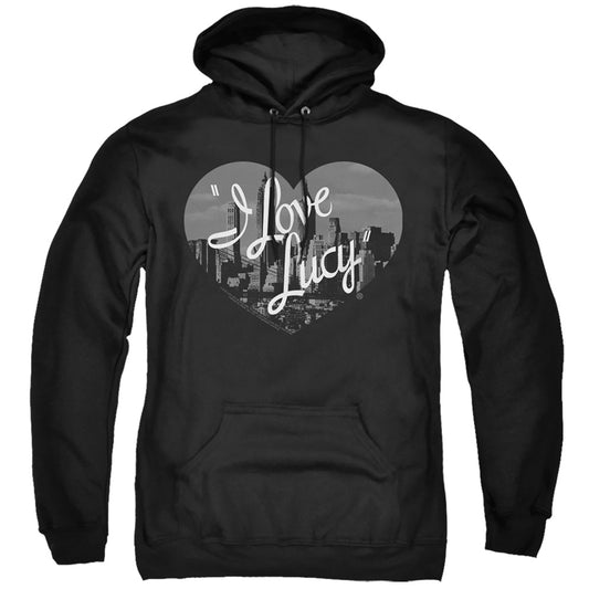I Love Lucy Nostaic City Mens Hoodie Black
