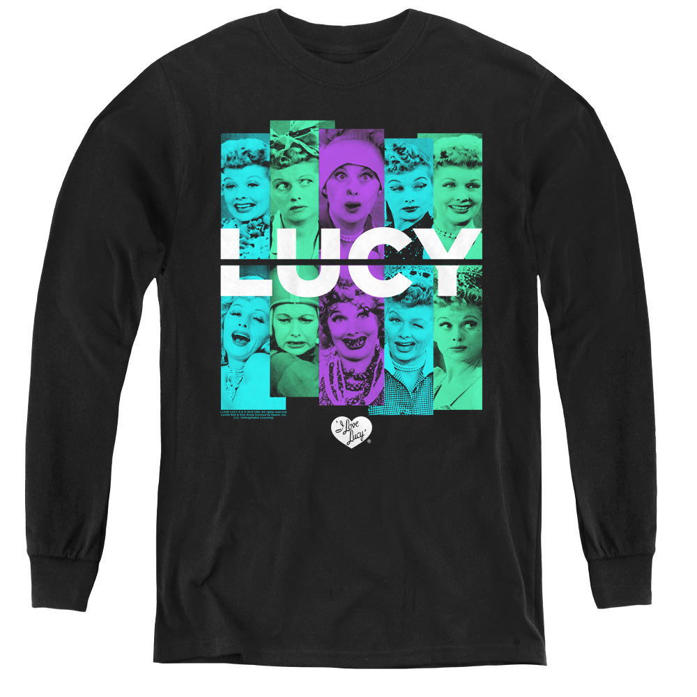 I Love Lucy Shades of Lucy Long Sleeve Kids Youth T Shirt Black