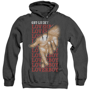 Loverboy Fingers Crossed Heather Mens Hoodie Black