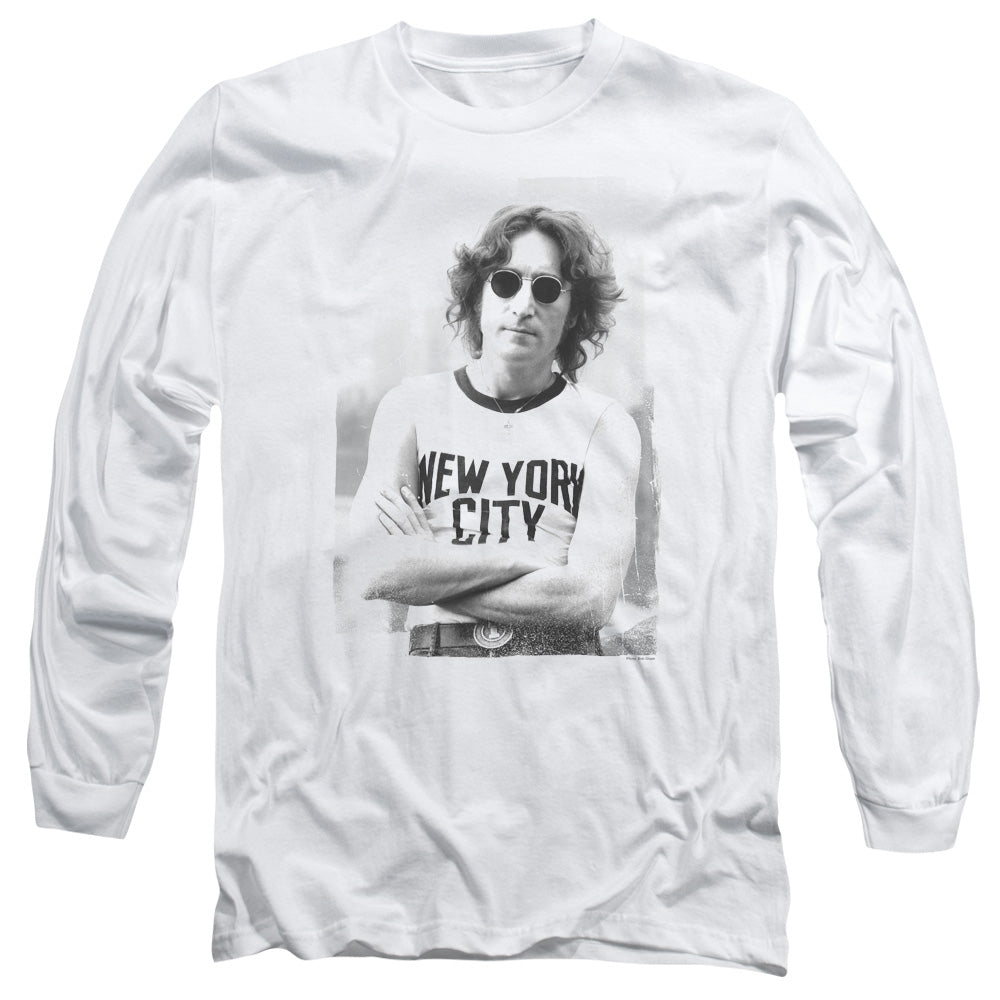 John Lennon New York Mens Long Sleeve Shirt White