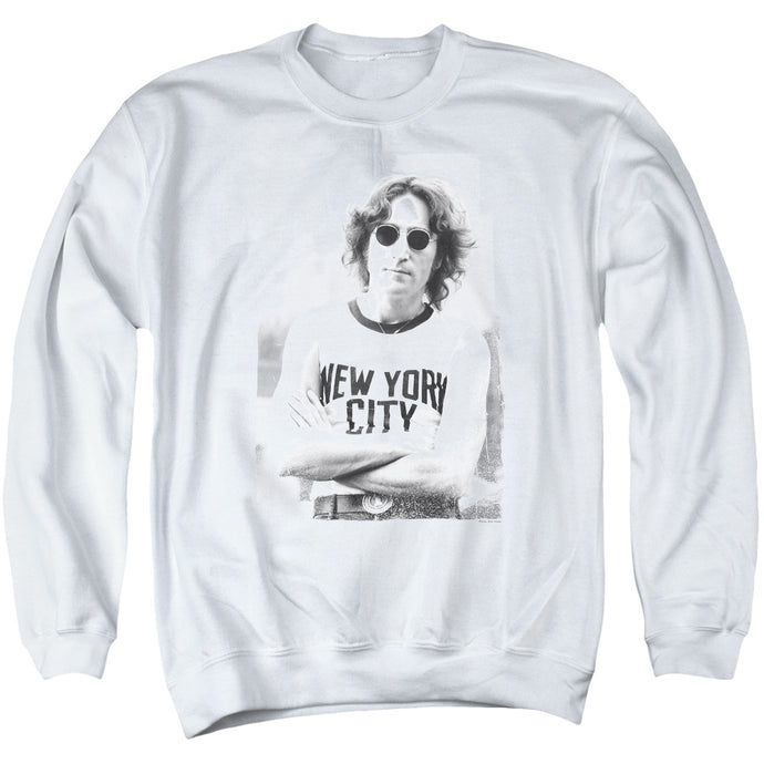 John Lennon New York Mens Crewneck Sweatshirt White
