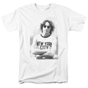 John Lennon New York Mens T Shirt White