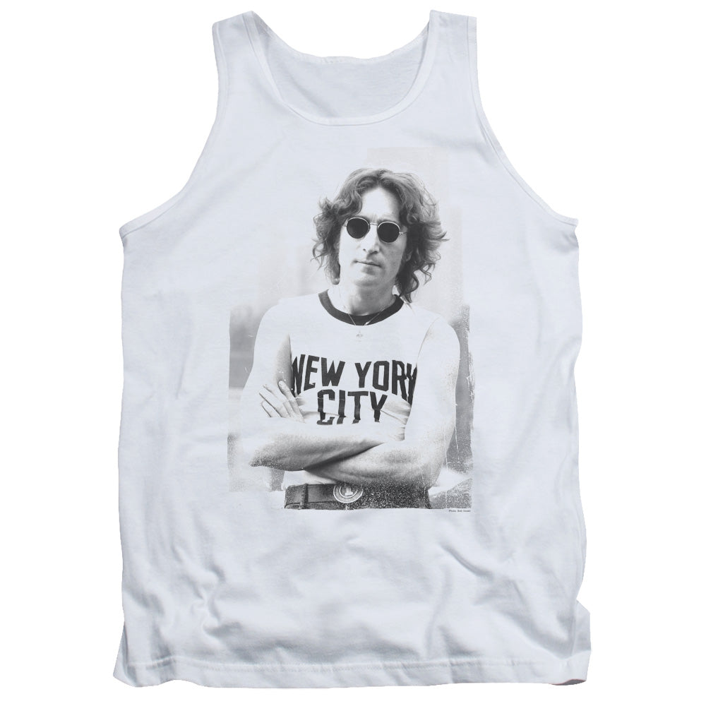 John Lennon New York Mens Tank Top Shirt White