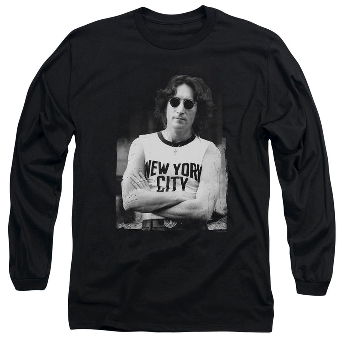 John Lennon New York Mens Long Sleeve Shirt Black