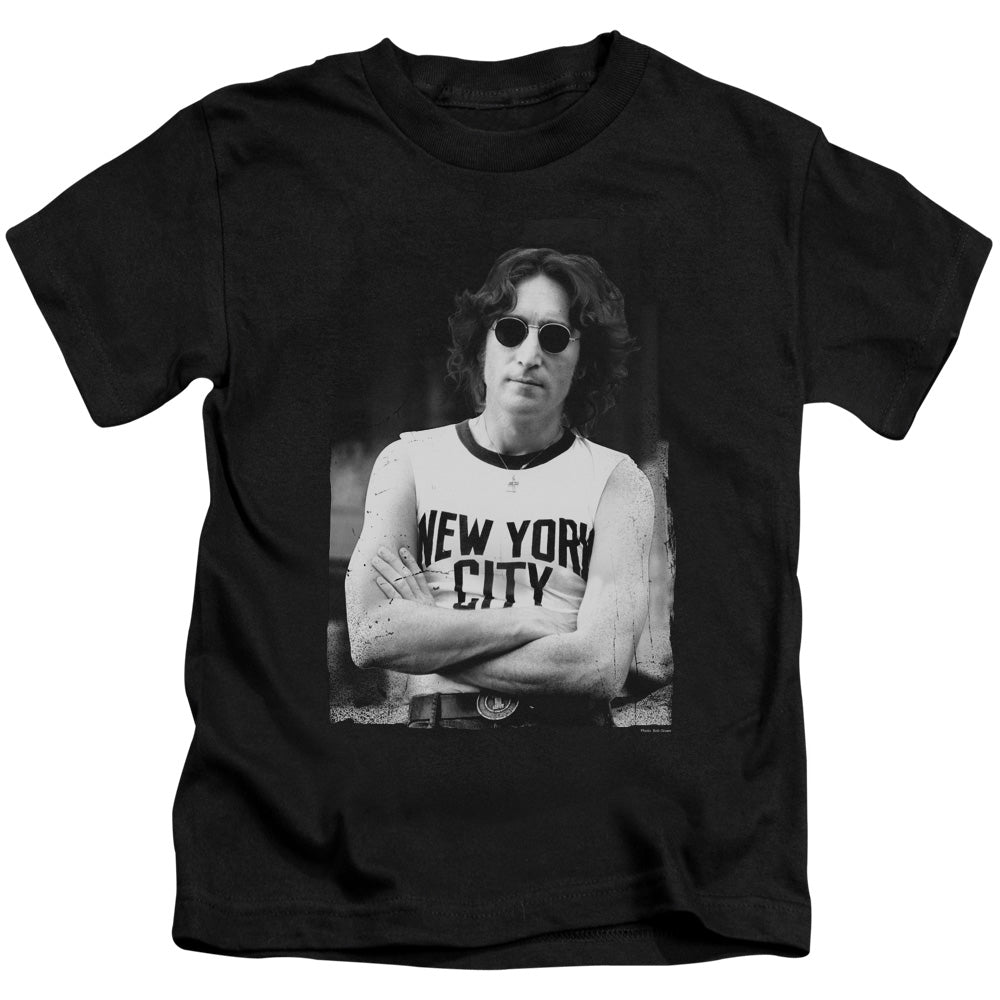 John Lennon New York Juvenile Kids Youth T Shirt Black