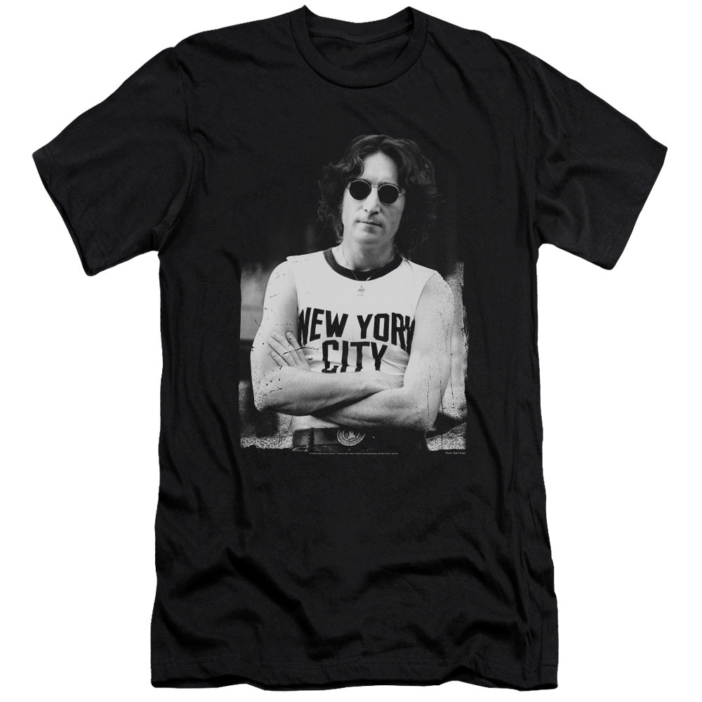 John Lennon New York Premium Bella Canvas Slim Fit Mens T Shirt Black