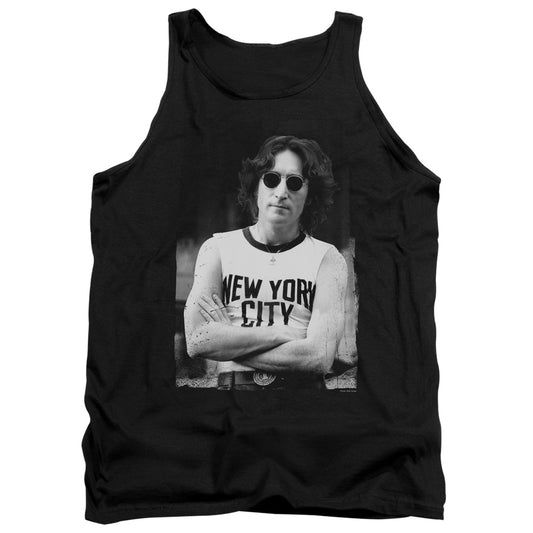 John Lennon New York Mens Tank Top Shirt Black