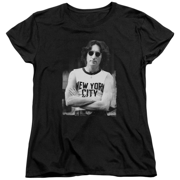 John Lennon New York Womens T Shirt Black
