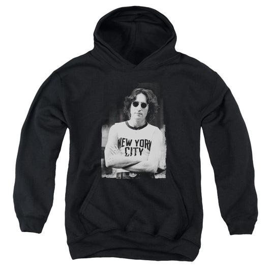 John Lennon New York Kids Youth Hoodie Black