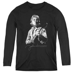 John Lennon Iconic Womens Long Sleeve Shirt Black