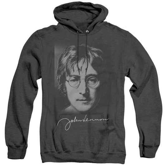 John Lennon Sketch Heather Mens Hoodie Black