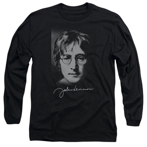 John Lennon Sketch Mens Long Sleeve Shirt Black