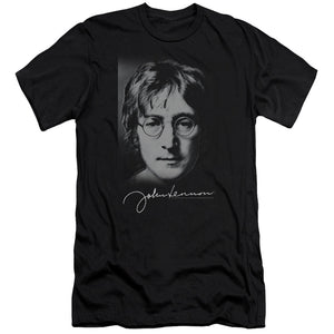 John Lennon Sketch Premium Bella Canvas Slim Fit Mens T Shirt Black