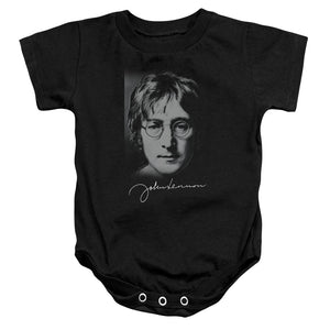 John Lennon Sketch Infant Baby Snapsuit Black
