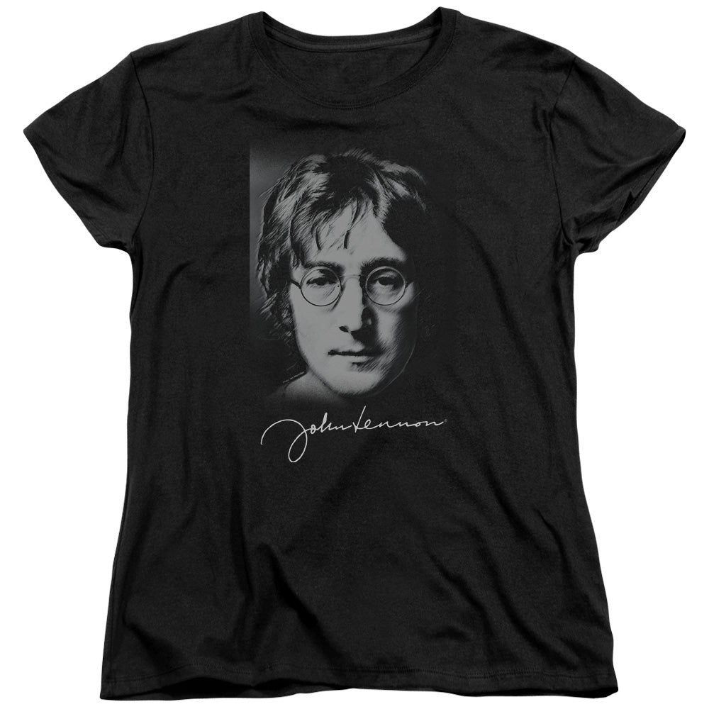 John Lennon Sketch Womens T Shirt Black