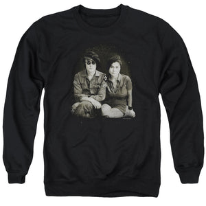 John Lennon Beret Mens Crewneck Sweatshirt Black
