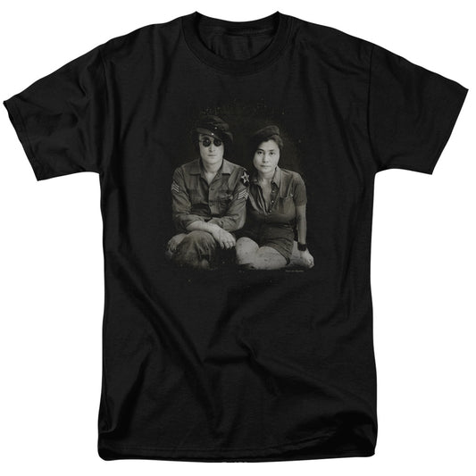 John Lennon Beret Mens T Shirt Black