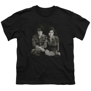John Lennon Beret Kids Youth T Shirt Black