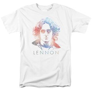 John Lennon Colorful Mens T Shirt White