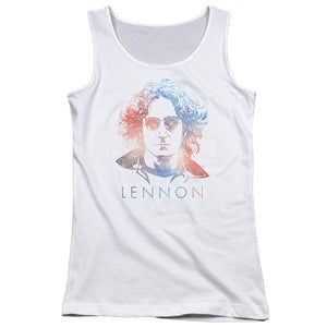 John Lennon Colorful Womens Tank Top Shirt White