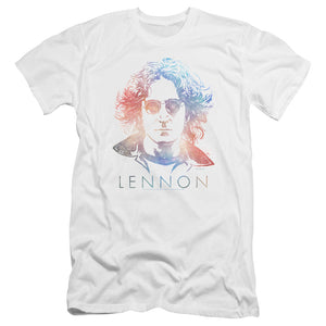 John Lennon Colorful Premium Bella Canvas Slim Fit Mens T Shirt White